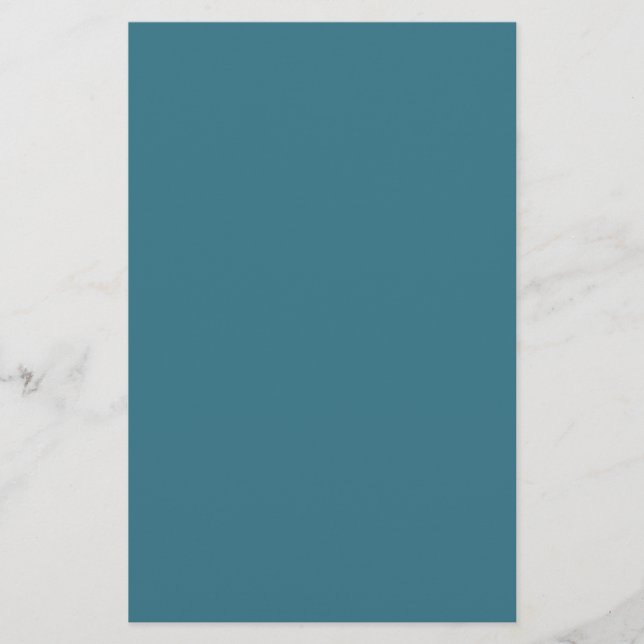 Aquamarin Blue Solid Color Briefpapier (Vorderseite)