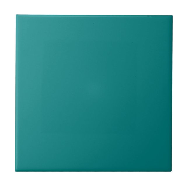Aquamarin Blue Solid Color | Classic | elegant Fliese (Vorderseite)