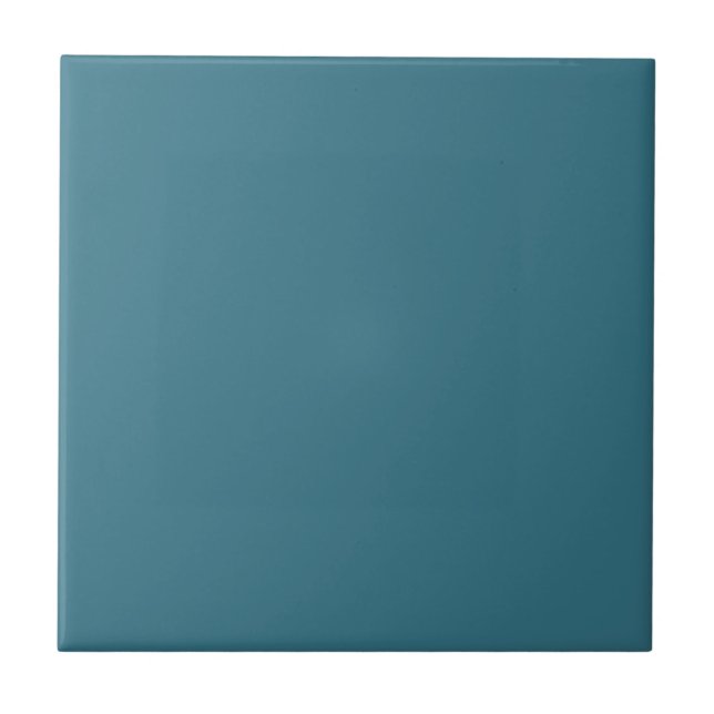 Aquamarin Blue Solid Color Fliese (Vorderseite)