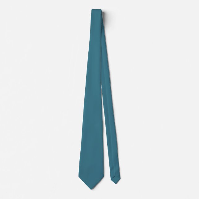 Aquamarin Blue Solid Color Krawatte (Vorderseite)