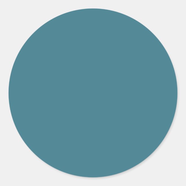 Aquamarin Blue Solid Color Runder Aufkleber (Vorderseite)