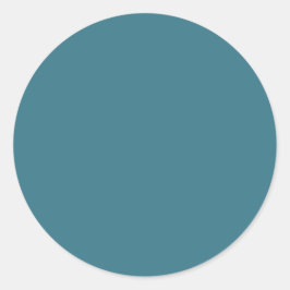 Aquamarin Blue Solid Color Runder Aufkleber