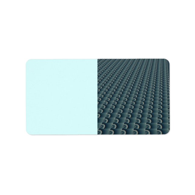 Aquamarin Blue Texturised Muster Adressaufkleber (Vorne)