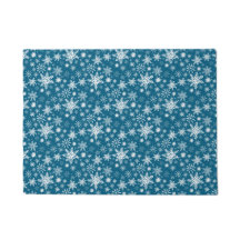 Aquamarin Blue und White Christmas Snowflake