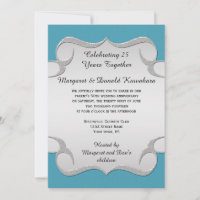 Aquamarin Blue Verziert Silver Frame 25 Jahre alt