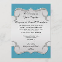 Aquamarin Blue Verziert Silver Frame 25 Jahre alt