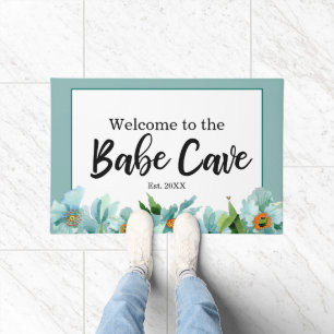 Aquamarin Blue Willkommen in der Babe Höhle, die s Fußmatte