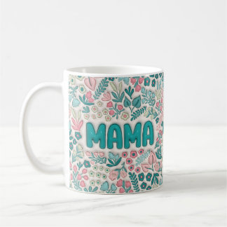 Aquamarin Boho Blume Mama Kaffeetasse