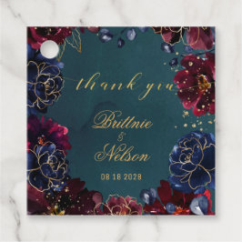 Aquamarin Bordeaux Sapphire Jewel Tones Wedding Geschenkanhänger