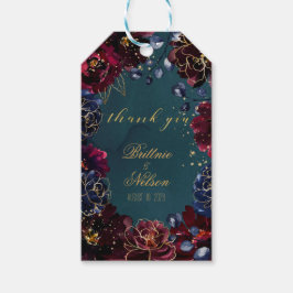 Aquamarin Bordeaux Sapphire Jewel Tones Wedding Geschenkanhänger