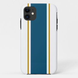 Aquamarin-braune Racingstreifen am Schwarzen Ozean Case-Mate iPhone Hülle