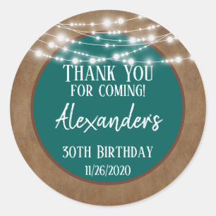 Aquamarin Brown Lights Vielen Dank Geburtstag Gefa Runder Aufkleber