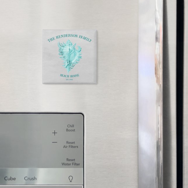 Aquamarin Conch Muschel Magnet (In Situ (Kühlschrank))