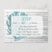 Aquamarin Coral UAWG Wedding Postcard