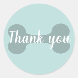 Aquamarin Danke, dass Sie Dog Bone Sticker