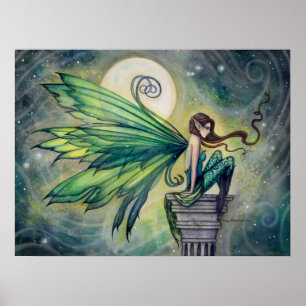Aquamarin Feen Fantasy Kunstposter Druck Poster