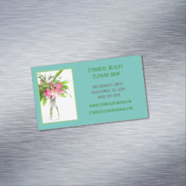 Aquamarin Florist Magnetische Visitenkarte