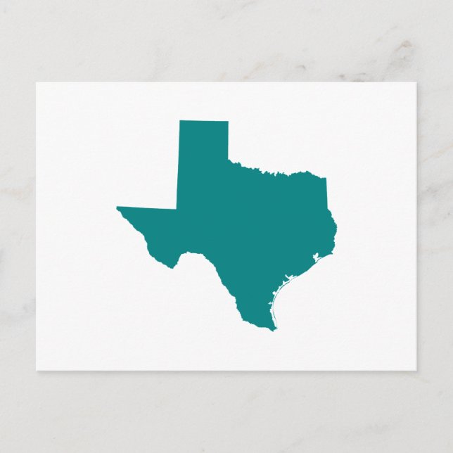 Aquamarin für Texas Postkarte (Vorderseite)