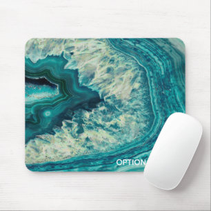 Aquamarin Geode Agate Crystal Benutzerdefinierter Mousepad