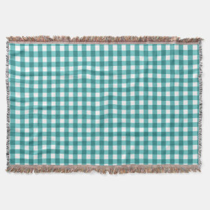 Aquamarin Gingham Decke
