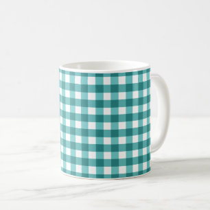 Aquamarin Gingham Kaffeetasse