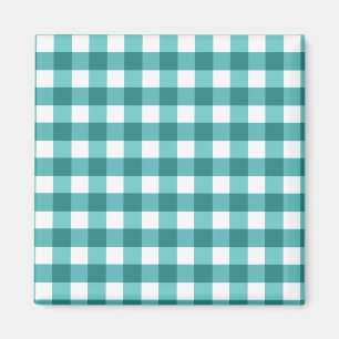 Aquamarin Gingham Magnet