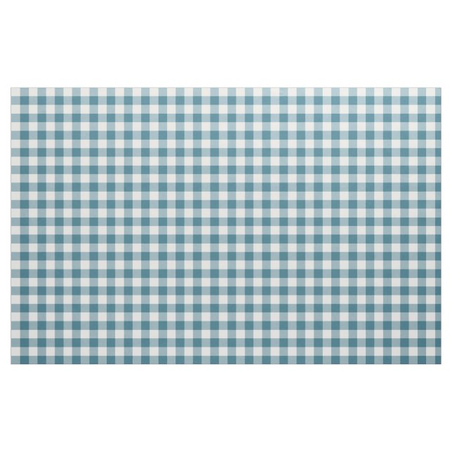Aquamarin Gingham Pattern Fabric Stoff (Yard (91,4 cm))
