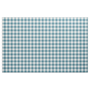 Aquamarin Gingham Pattern Fabric Stoff