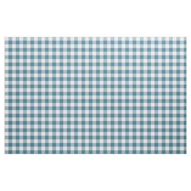Aquamarin Gingham Pattern Fabric Stoff (Fat Quarter (45,7 x 55,9 cm))