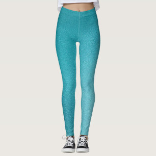 Aquamarin Glitzer Glam Leggings