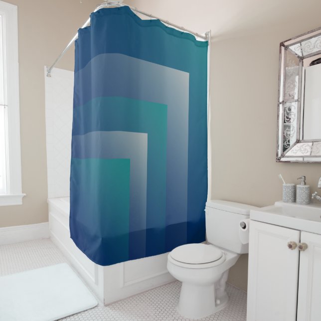 Aquamarin grau duschvorhang (Beispiel)