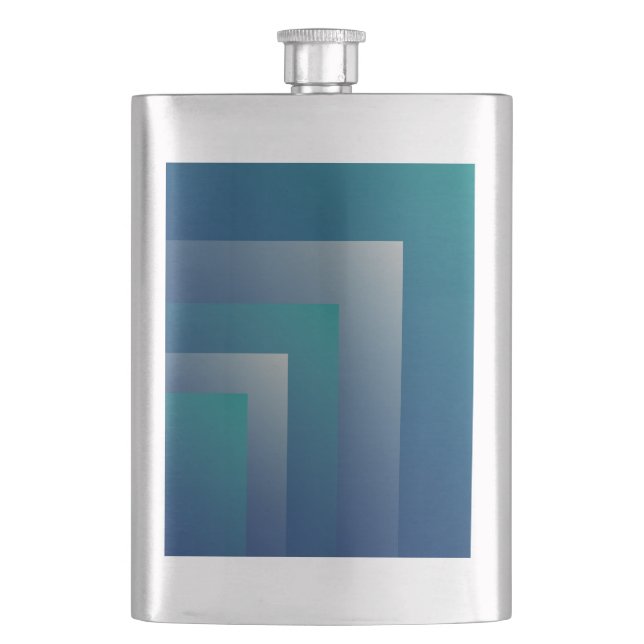 Aquamarin grau flachmann (Vorderseite)