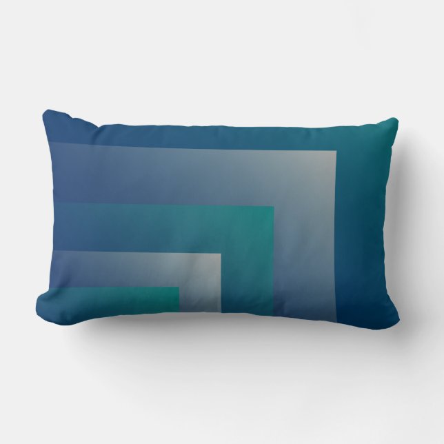Aquamarin grau lendenkissen (Vorderseite)