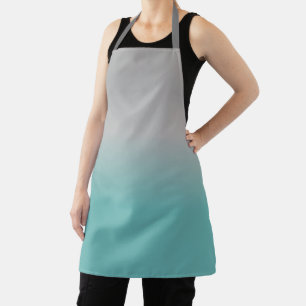 Aquamarin Gray Ombre Simple Schürze
