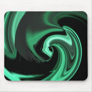 Aquamarin Green Abstrakt Heart Mousepad