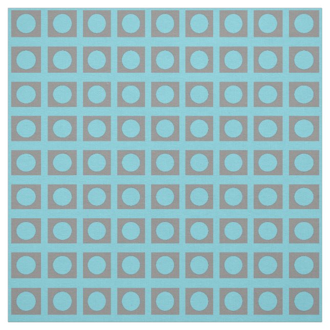 Aquamarin Green Grey Circle Square 4Ann Stoff (Muster)