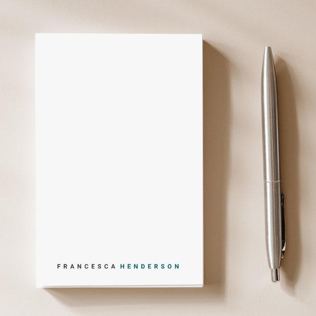 Aquamarin Green Trendy Modern Minimalistisch einfa Post-it Klebezettel (Von Creator hochgeladen)