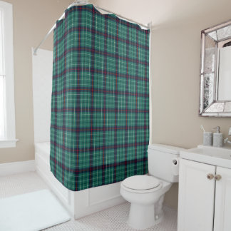 Aquamarin Green und Blue Duncan Scottish Tartan Duschvorhang