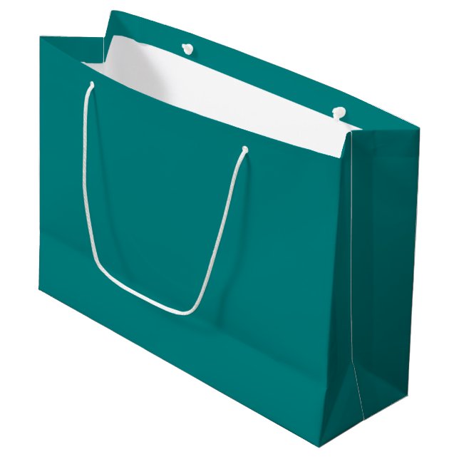 Aquamarin Große Geschenktüte (Vorderseite Schrägansicht)