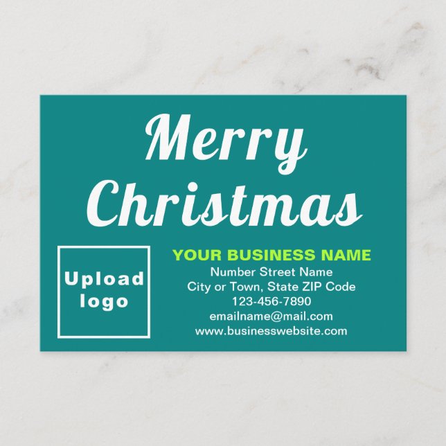 Aquamarin grün; Weihnachten; Unternehmen; kleine F (Vorderseite)