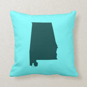 Aquamarin-grüne Alabama-Form Kissen