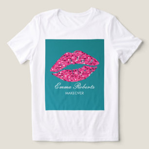 Aquamarin Grüne Lippen Beauty Salon Tri-Blend Shirt