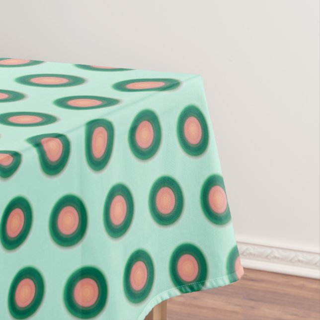 Aquamarin-grünes Orange Pink Tischdecke (Beispiel)