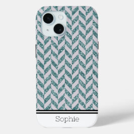 Aquamarin Herringbone Custom Samsung Case-Mate iPhone Hülle