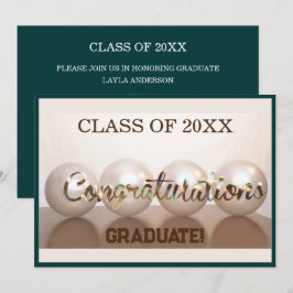Aquamarin Herzlichen Glückwunsch Graduate Abschlus Einladung