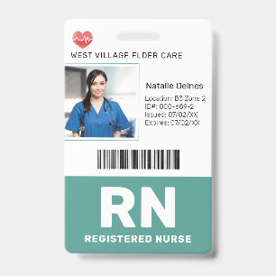 Aquamarin   Hospital Medical Employee Foto ID Abze Ausweis