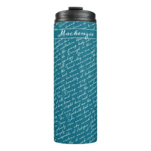 Aquamarin Jane Austen Pride Prejudice Thermosbecher