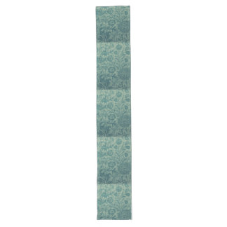 Aquamarin, Jugendstil, Vintag, floral, Muster,aqua Großer Tischläufer