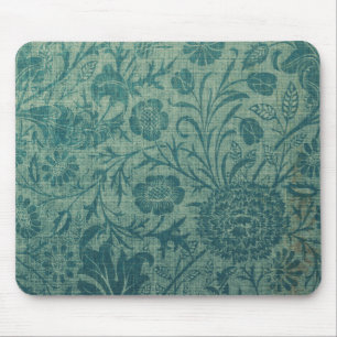 Aquamarin, Jugendstil, Vintag, floral, Muster,aqua Mousepad