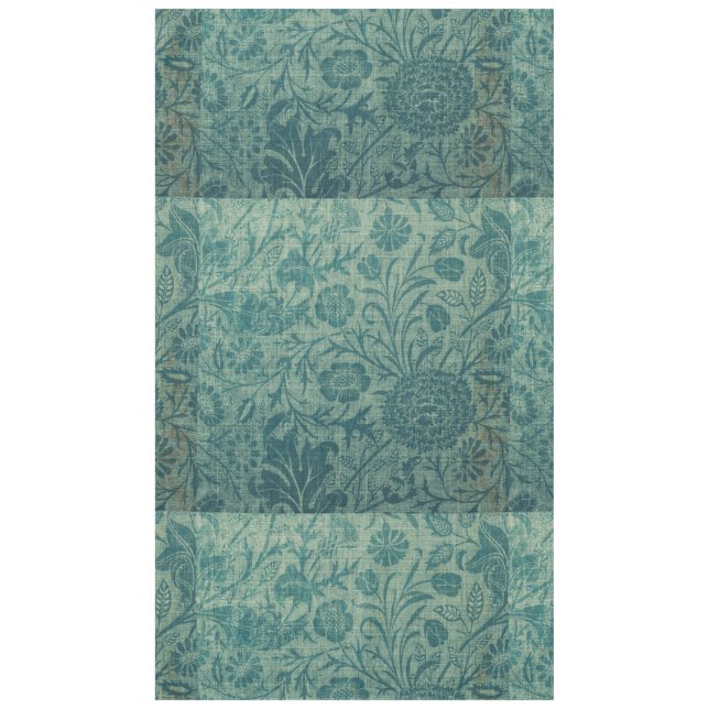 Aquamarin, Jugendstil, Vintag, floral, Muster,aqua Tischdecke (Vorderseite)